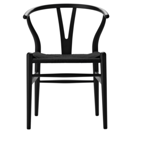 Carl Hansen & Søn - CH24 Y Wishbone Stuhl Soft -  soft black/ black