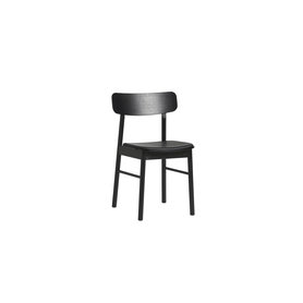 Woud - Soma Dining Chair mit gepolstertem Ledersitz