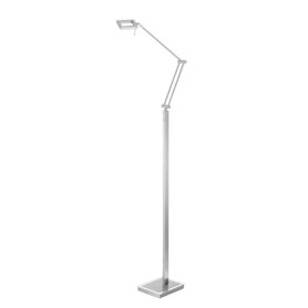 Paul Neuhaus LED-Stehleuchte Inigo Eisen Modern Silber 16x80x107 cm (BxHxT)