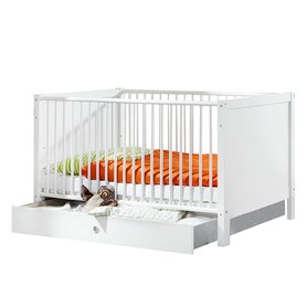 Wimex Babybett Filou Alpinweiß Spanplatte 70x140 cm Landhaus Bettkasten