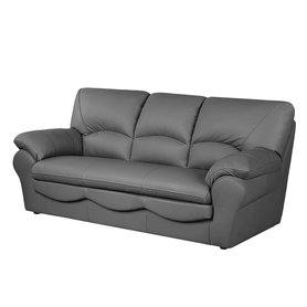 Modoform Sofa Torsby 3-Sitzer Grau Kunstleder 205x92x85 cm mit Schlaffunktion