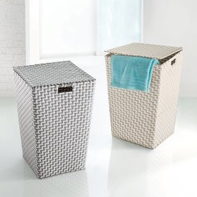 Kleine Wolke Wäschesammler Double Laundry Box Polypropylen Grau 35x55x35 cm (BxHxT)