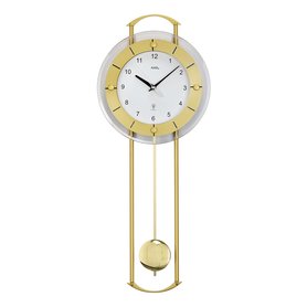 AMS Pendelwanduhr City Bell Eisen 24x60x10 cm (BxHxT) Messing