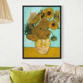 Bild van Gogh Vase mit Sonnenblumen