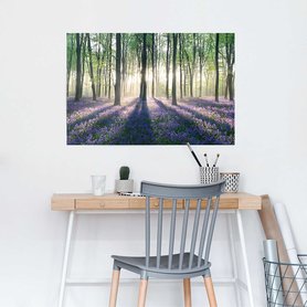 Poster Glockenblumen im Wald