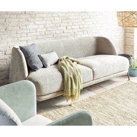 Design Sofa Novamobili Velvet 180 220 260 cm Breite Loungesofa Grün Rose Beige Blau grober Stoff Garn robust Kaltschaumpolsterung Italien