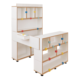 stocubo – 3-in-1-Kiezladen, Klammern: Weiß