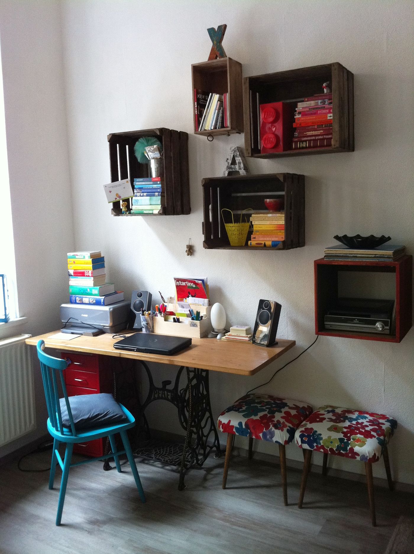 Wandgestaltung Arbeitszimmer