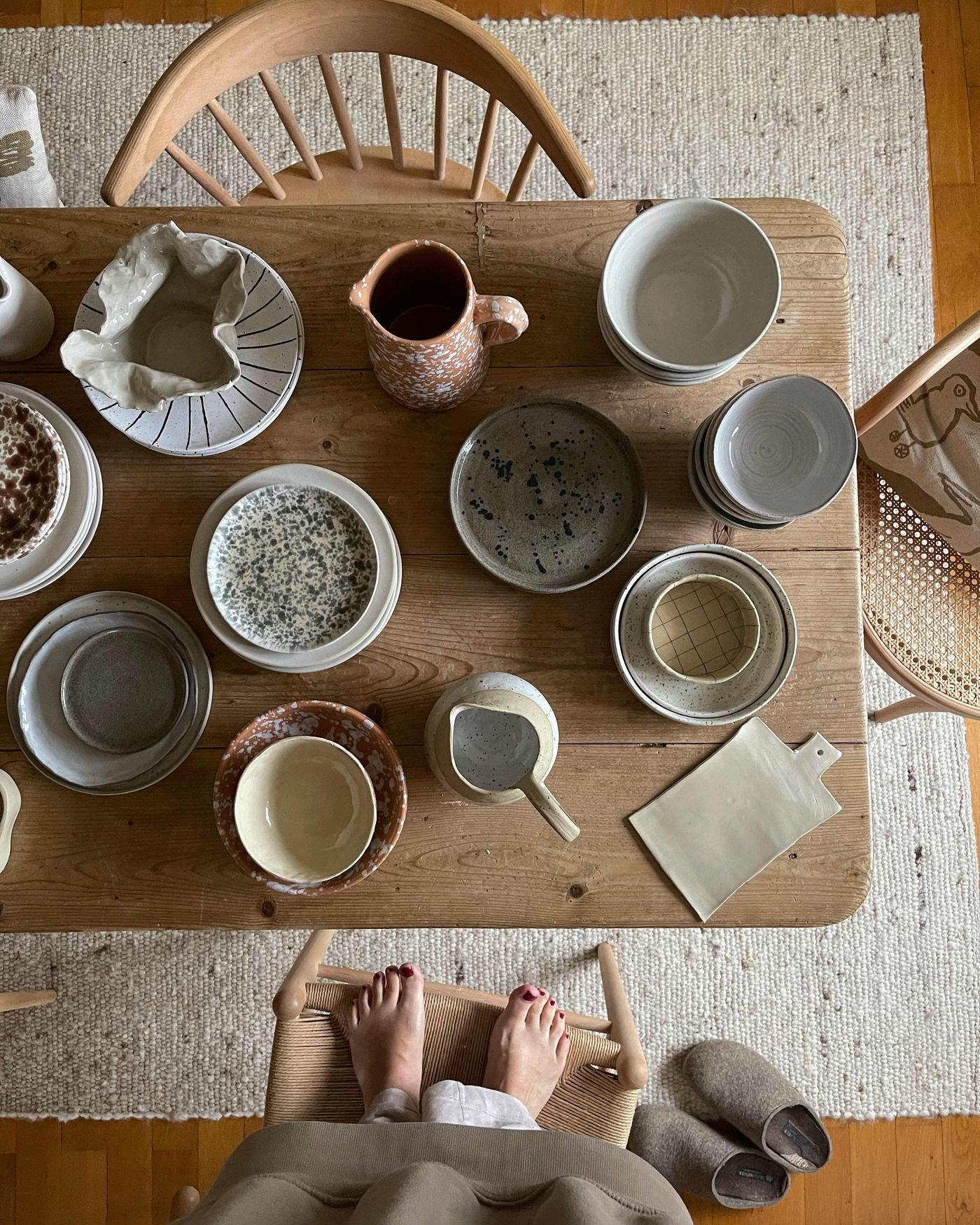 on the table