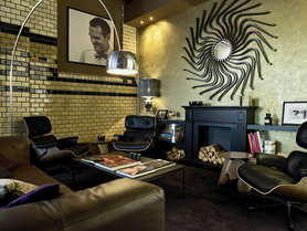 Wohnzimmer mit Eames Lounge Chairs