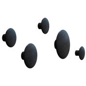 Muuto - Wandhaken \"The Dots\" 5er-Set, schwarz