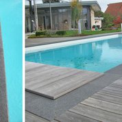 Pool mit Holzdeck